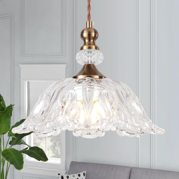 House of Hampton® Stroman Vintage Small Glass Pendant Light Fixtures